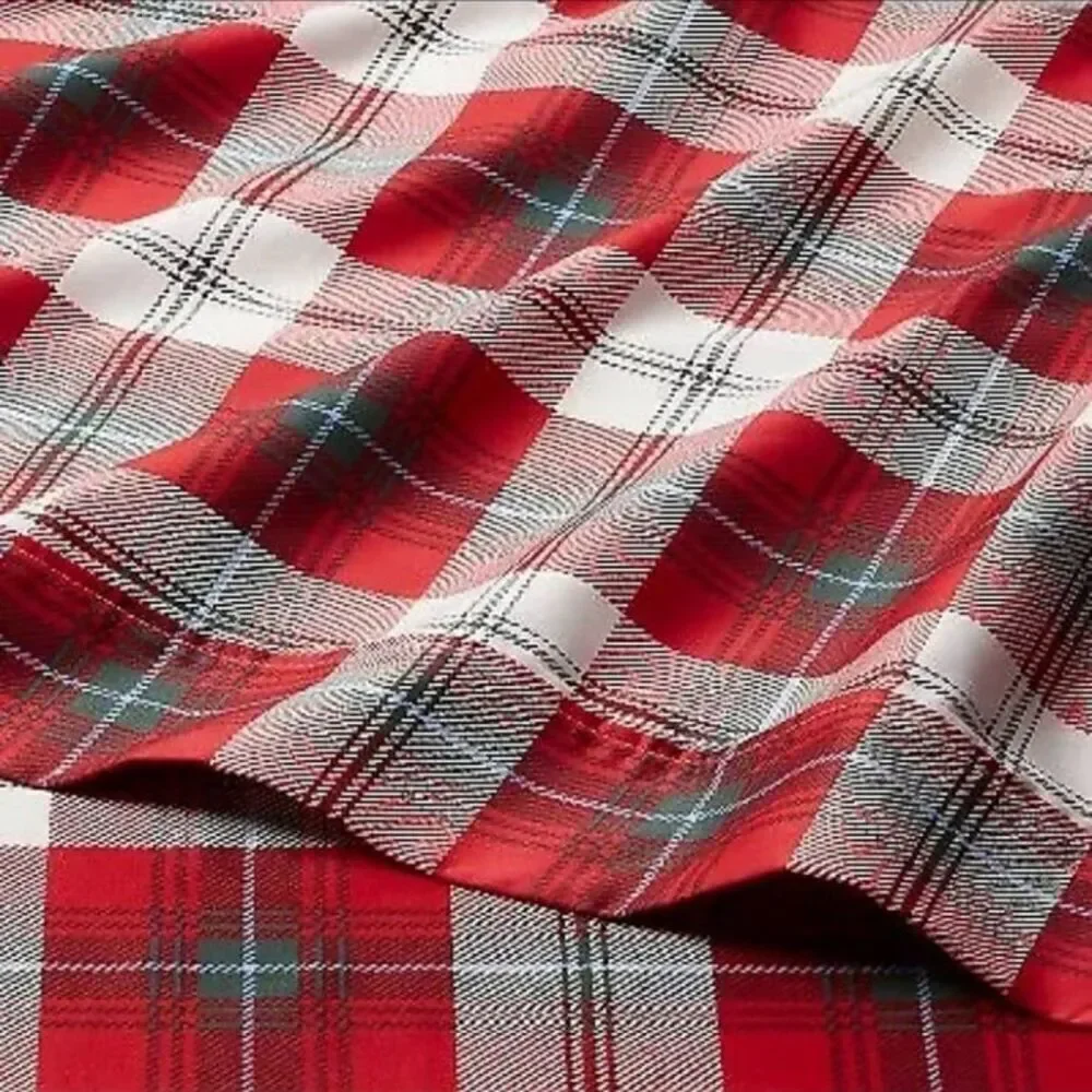 Threshold’s 400 Thread-count Holiday Plaid  Performance Sheet Set